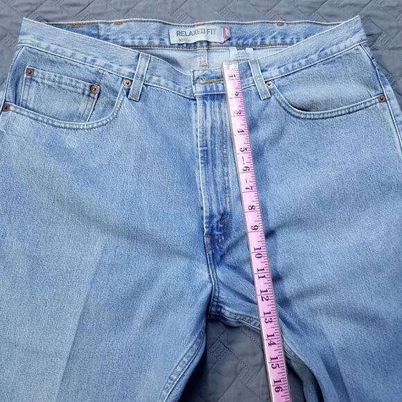 Levis Jeans Mens 38 X 38 Blue 550 Relaxed Fit Straight Medium Wash American - Picture 7 of 12